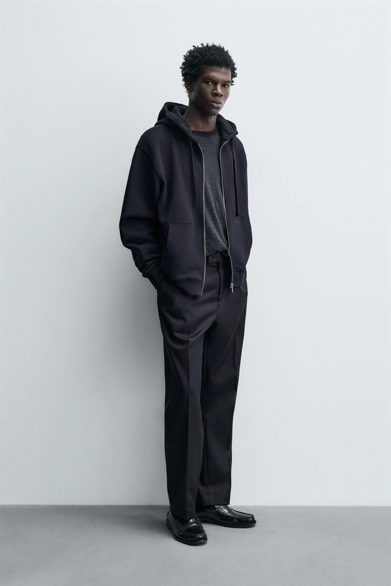 Брюки из 100% шерсти с текстурой