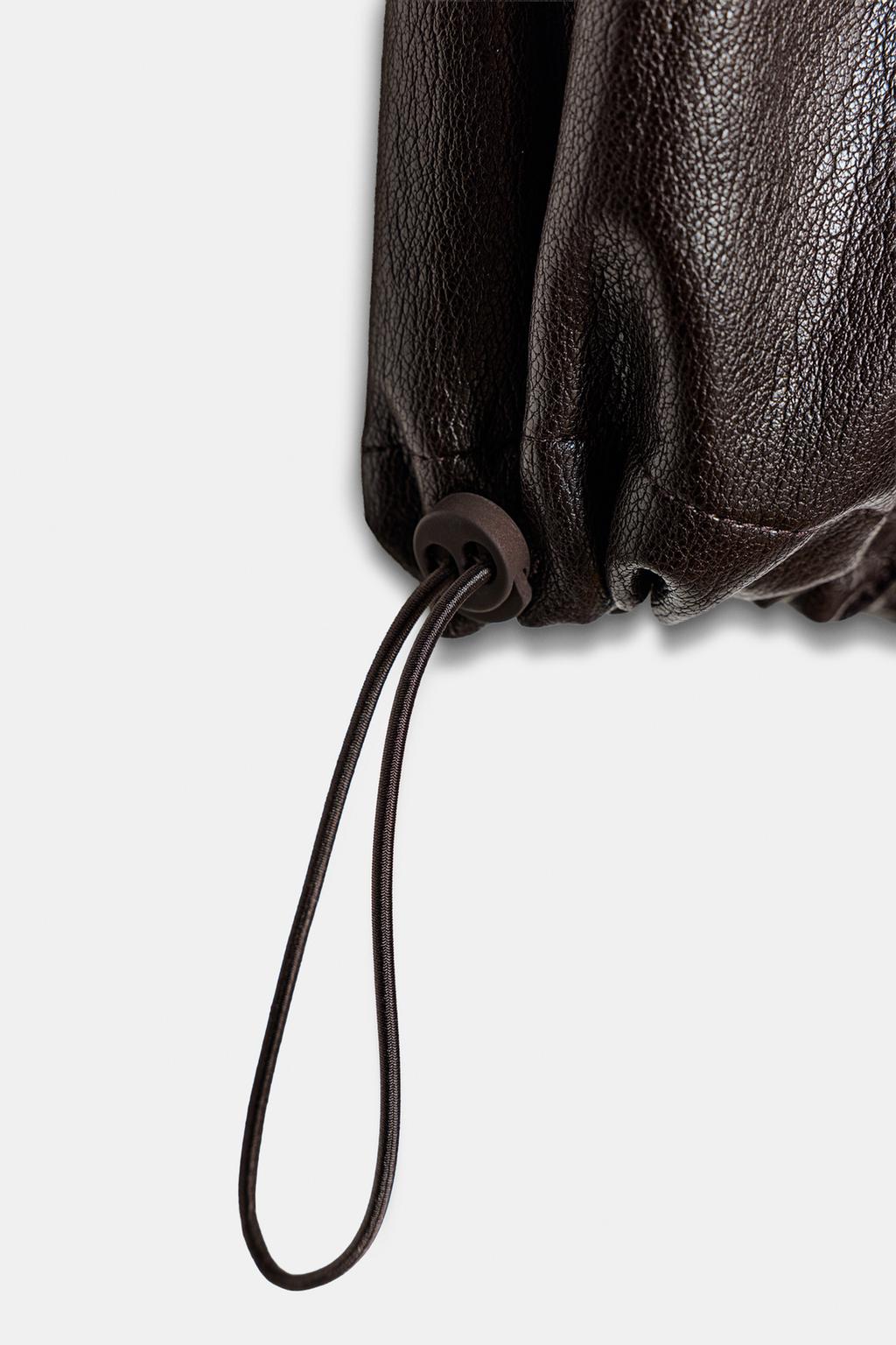 БРЮКИ-БОМБЕРЫ ИЗ ИСКУССТВЕННОЙ КОЖИ