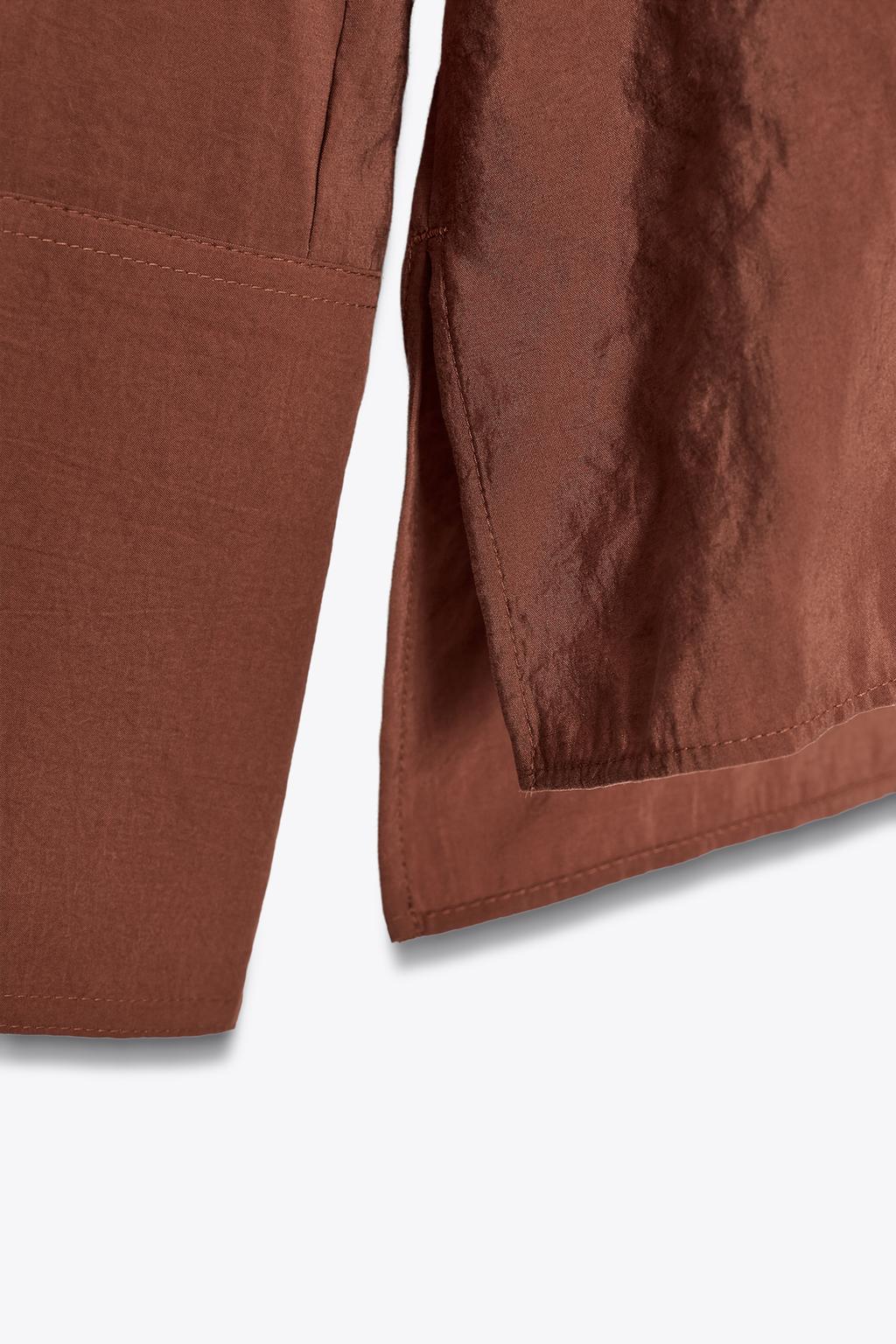 РУБАШКА ИЗ СТРУЯЩЕЙСЯ ТКАНИ — ZW COLLECTION