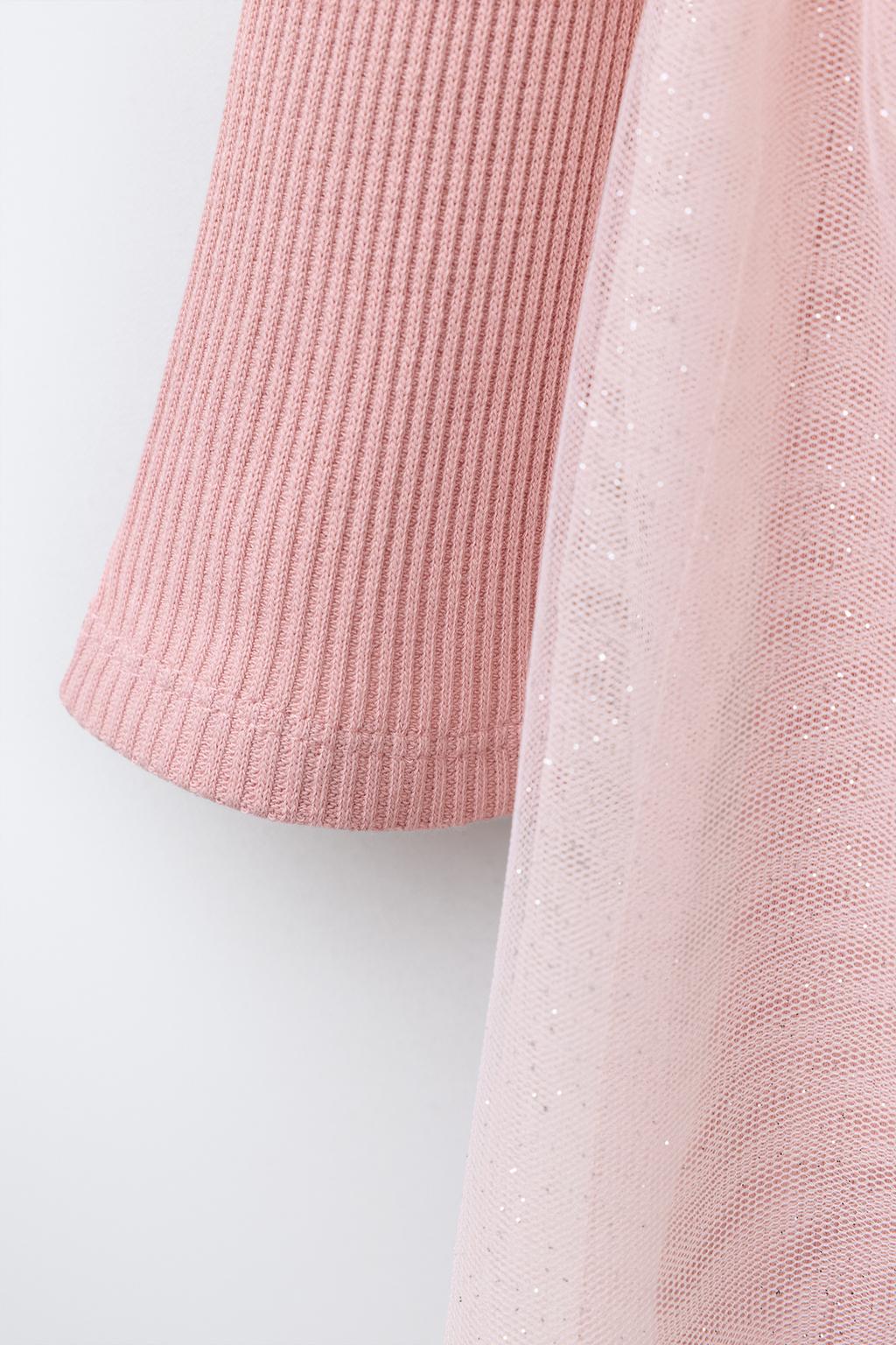 КОМБИНИРОВАННОЕ ПЛАТЬЕ ИЗ ТУЛЯ С БЛЁСТКАМИ