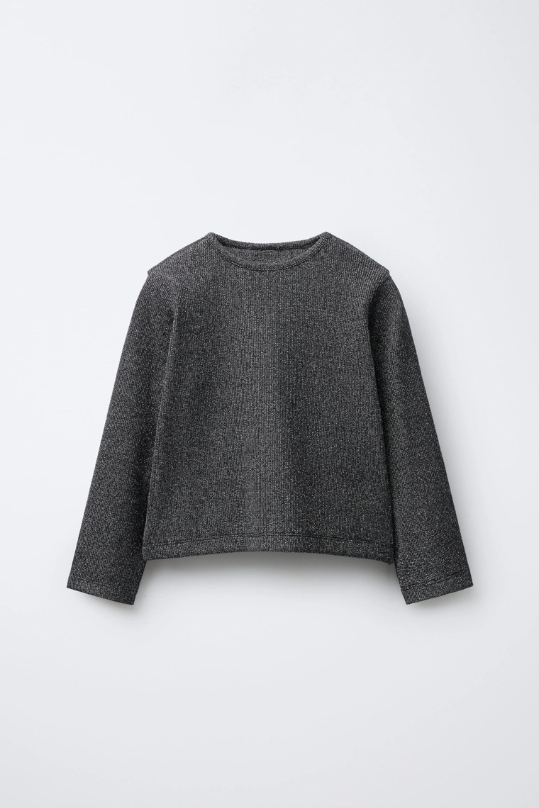 Рубашка с блестками и металликом