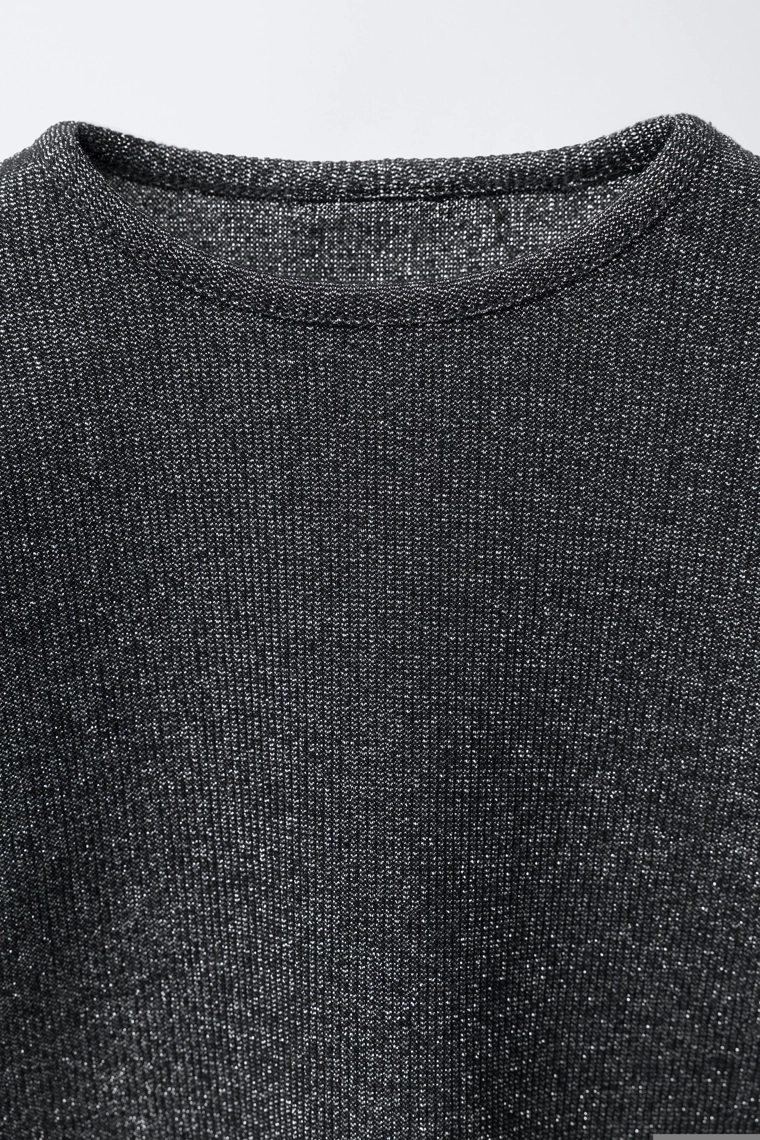 Рубашка с блестками и металликом