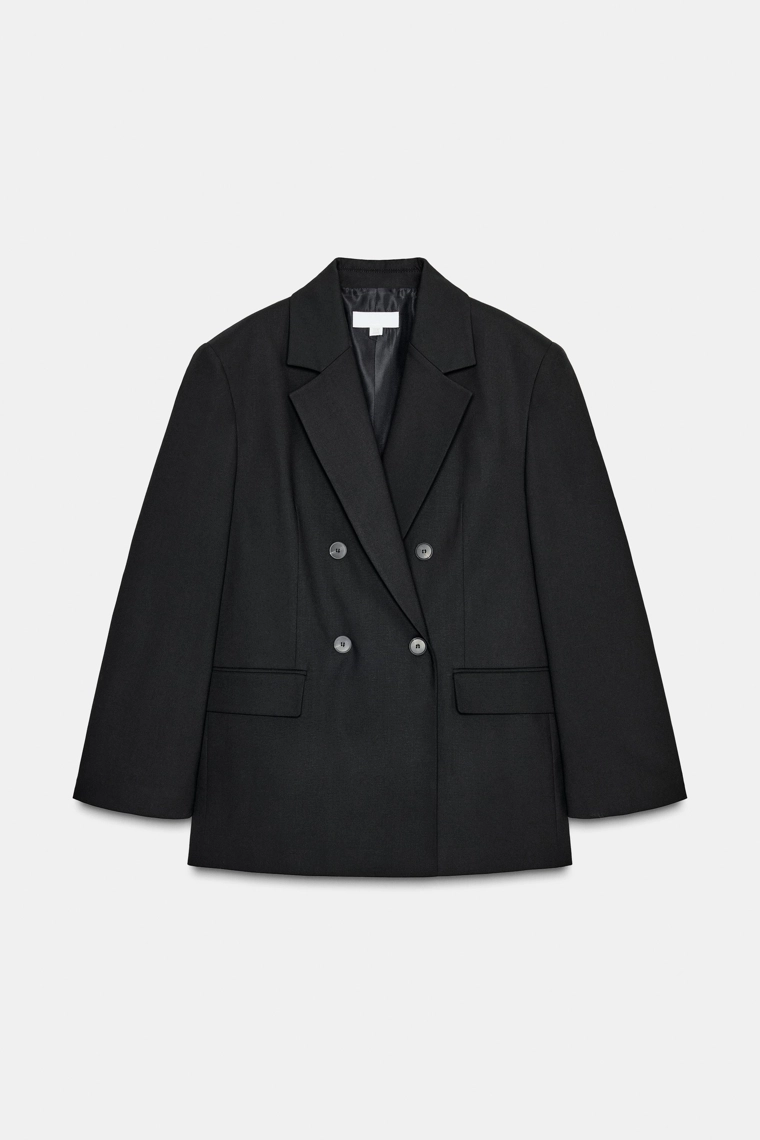 Пиджак оверсайз с двубортной застежкой