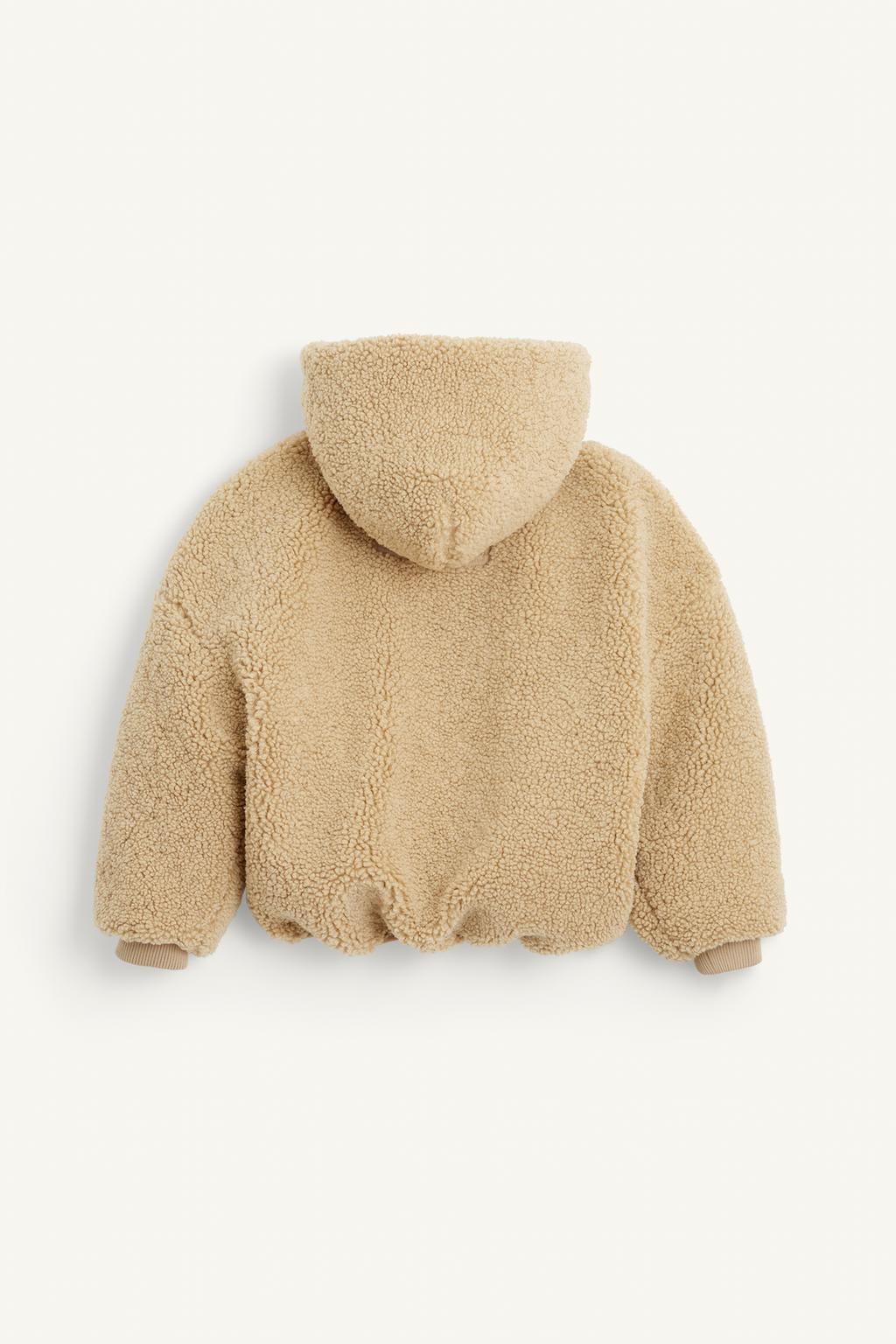 Худи из искусственного меха с длинными рукавами