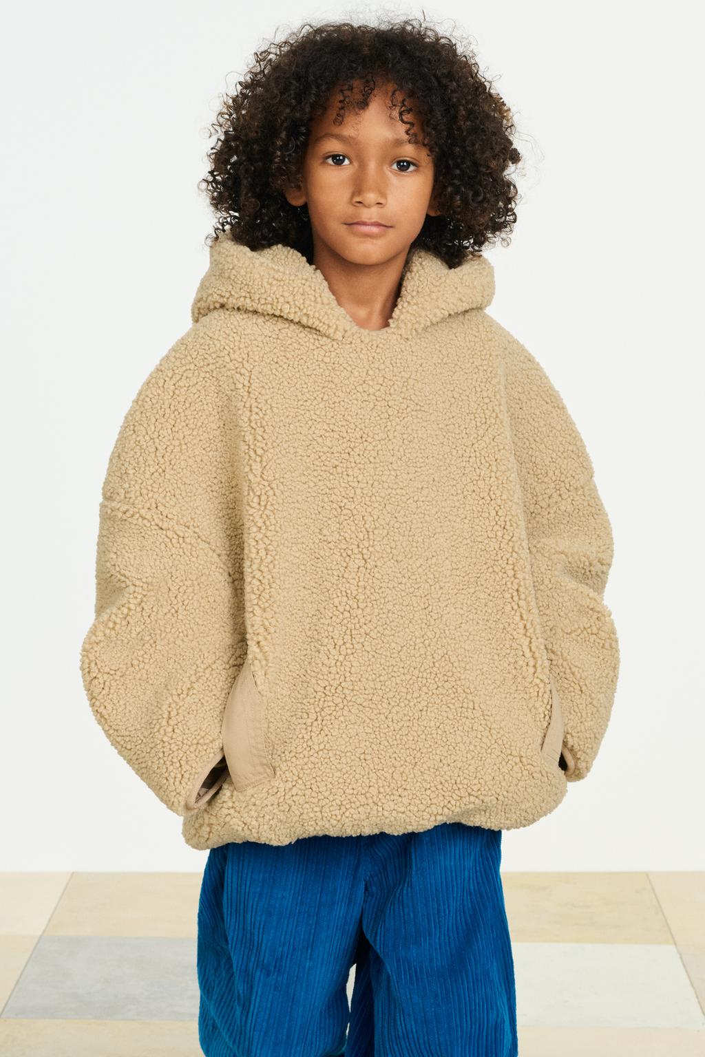 Худи из искусственного меха с длинными рукавами