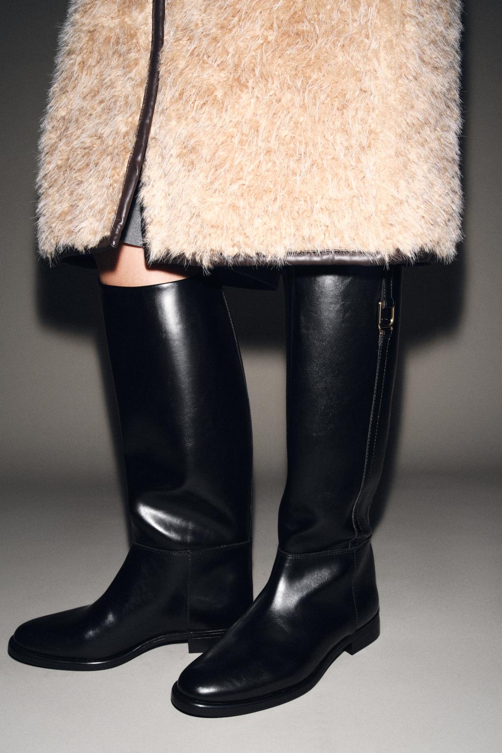 САПОГИ В ЖОКЕЙСКОМ СТИЛЕ НА ПЛОСКОЙ ПОДОШВЕ