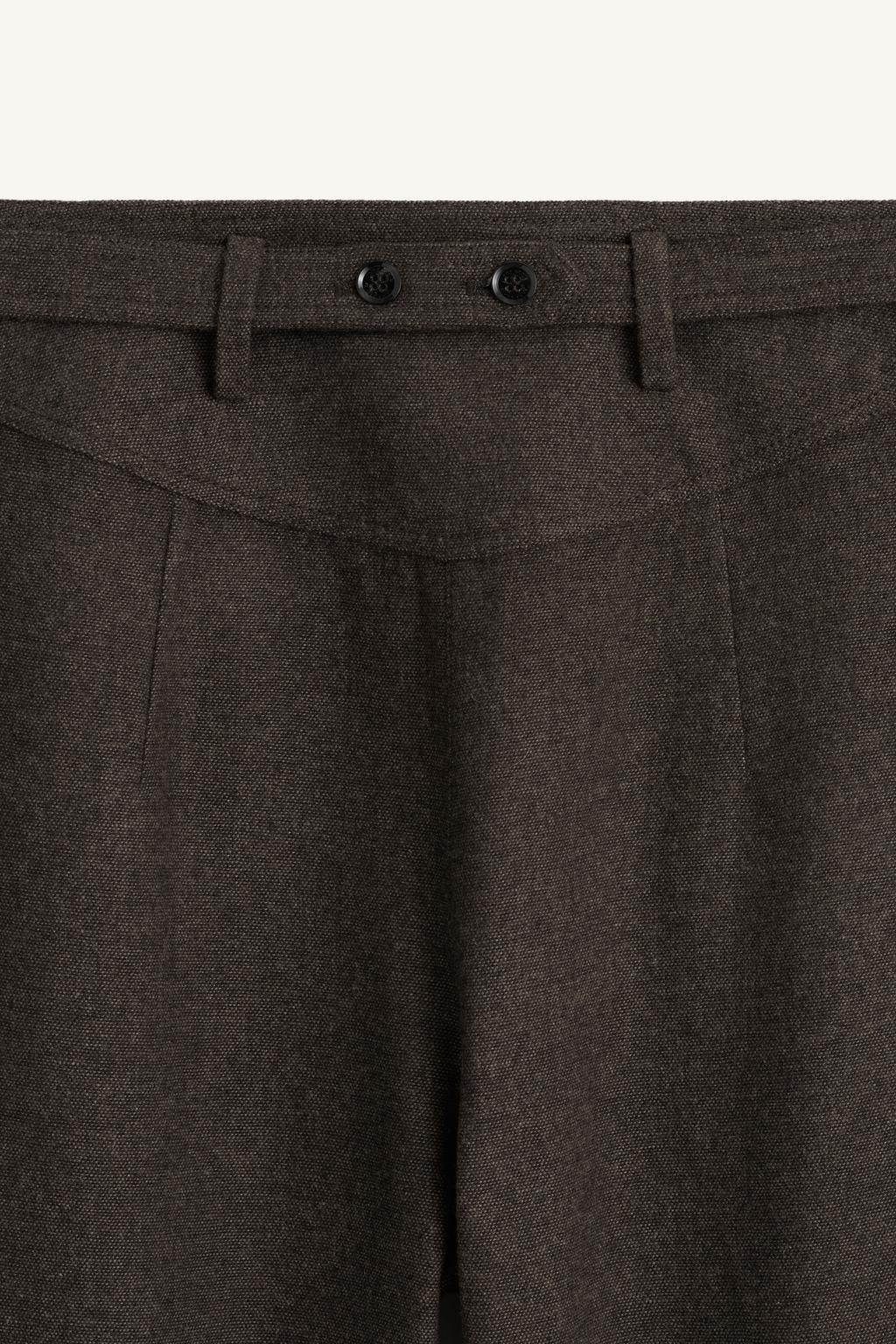 Брюки со средней посадкой из 20% шерстяной пряжи