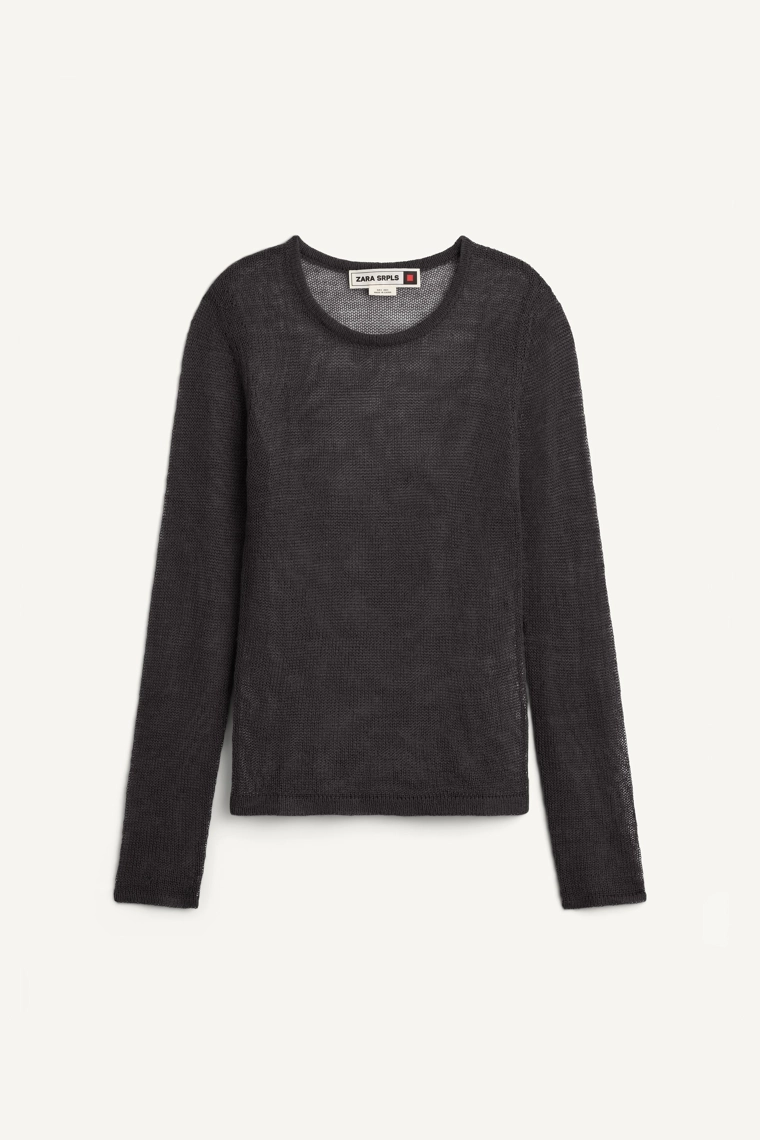 Свитер с круглым воротом zara
