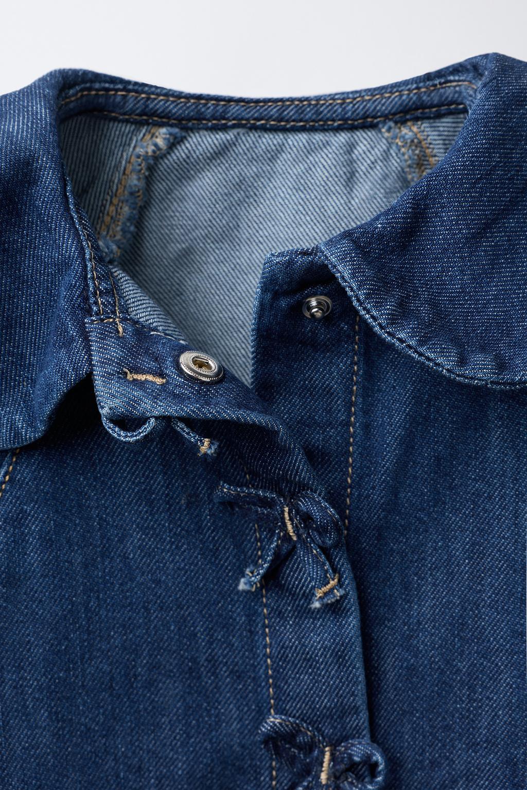 ДЖИНСОВАЯ РУБАШКА С БАНТАМИ