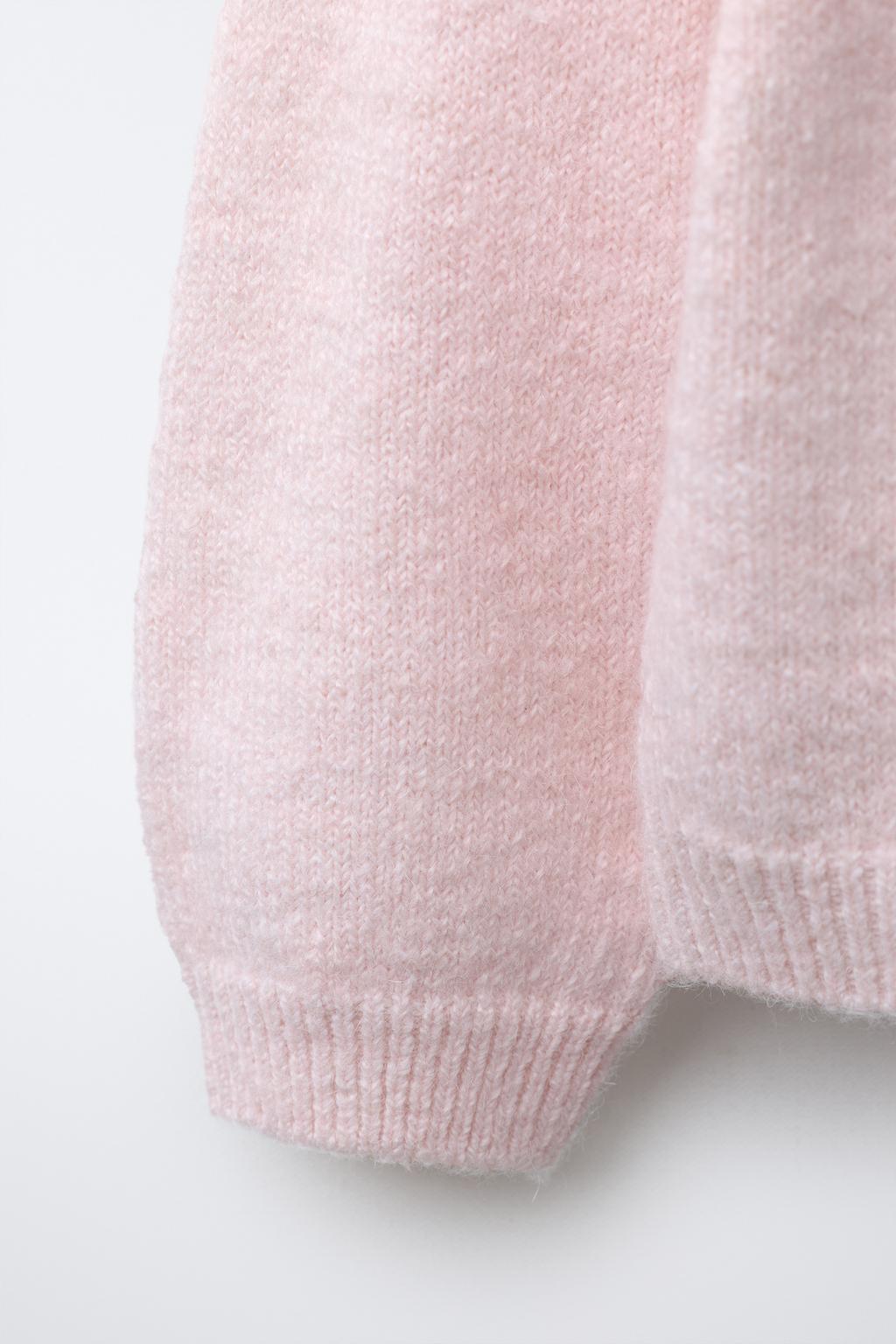 ВЯЗАНЫЙ ДЖЕМПЕР С ВОРСОВЫМИ СЕРДЦАМИ