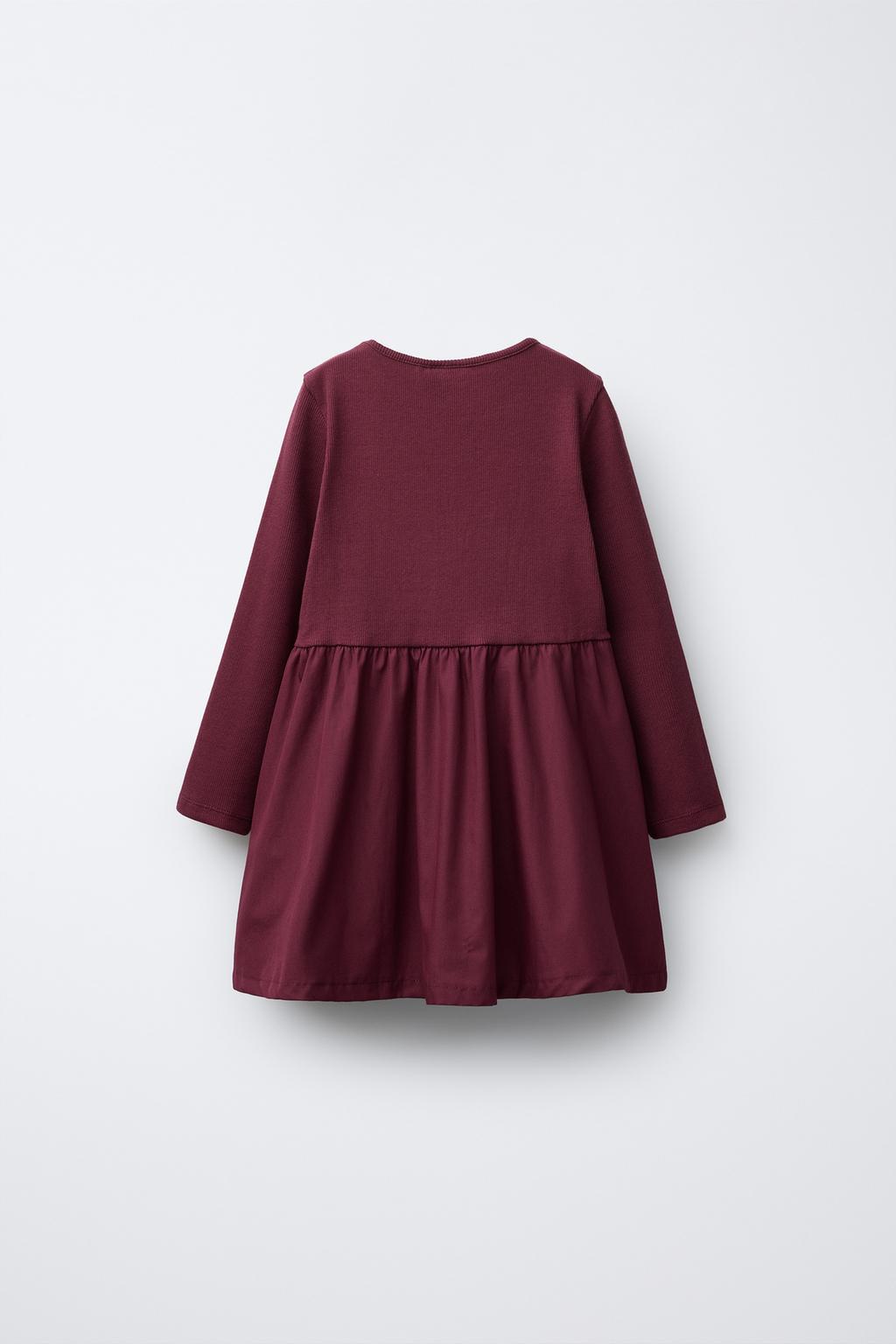 КОМБИНИРОВАННОЕ ПЛАТЬЕ В РУБЧИК С БАНТОМ