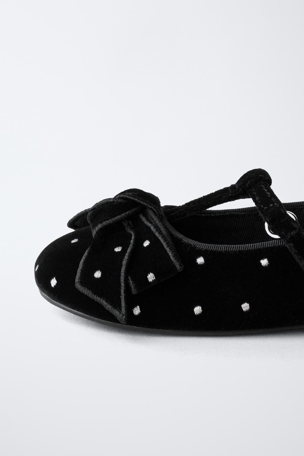 БАРХАТНЫЕ БАЛЕТКИ С БАНТОМ