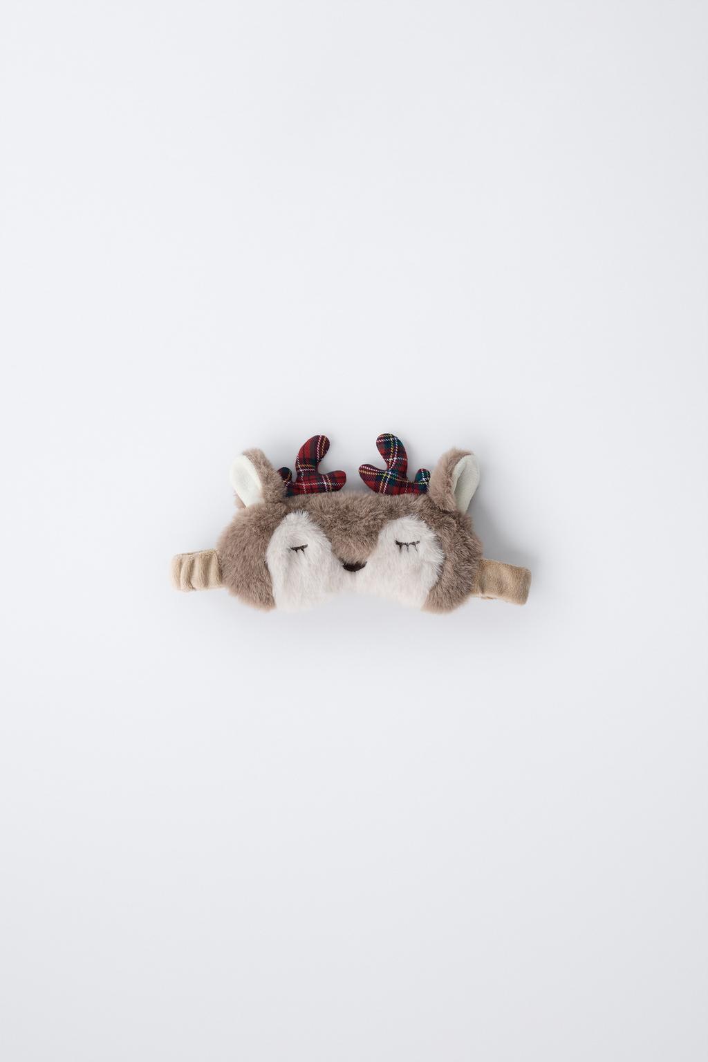 МАСКА ДЛЯ СНА ИЗ ИСКУССТВЕННОГО МЕХА «ОЛЕНЬ»