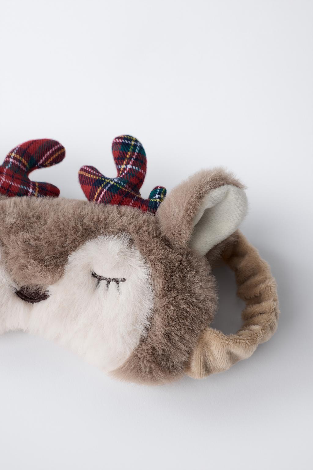 МАСКА ДЛЯ СНА ИЗ ИСКУССТВЕННОГО МЕХА «ОЛЕНЬ»