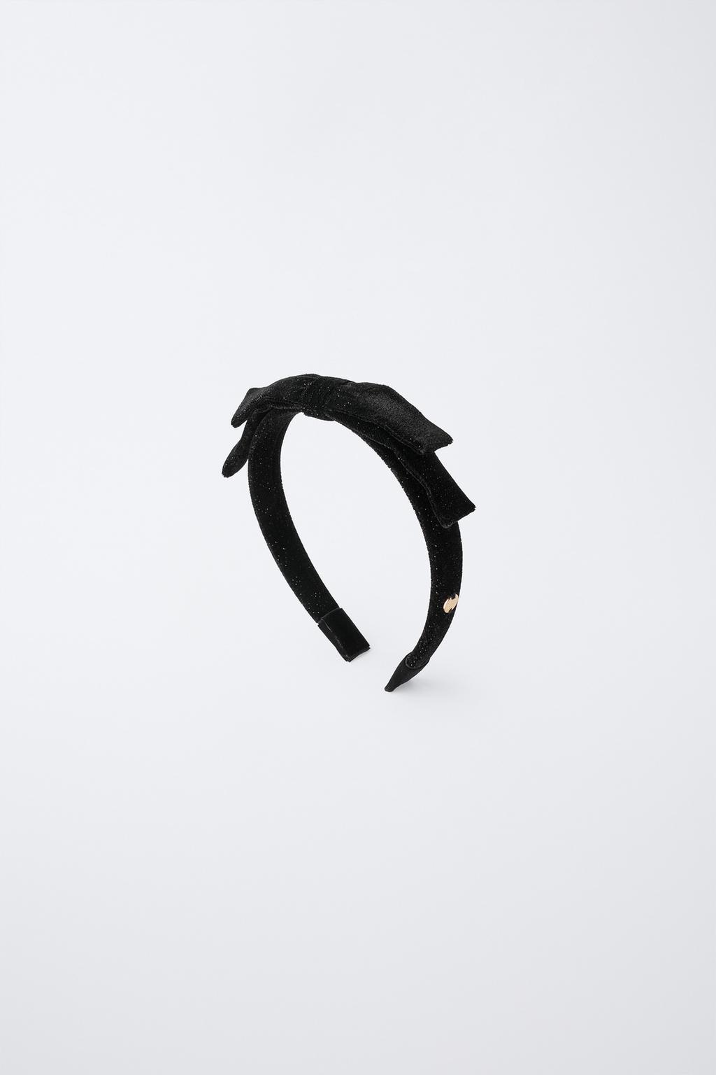 БАРХАТНЫЙ ОБОДОК С БАНТОМ И БЛЕСТКАМИ