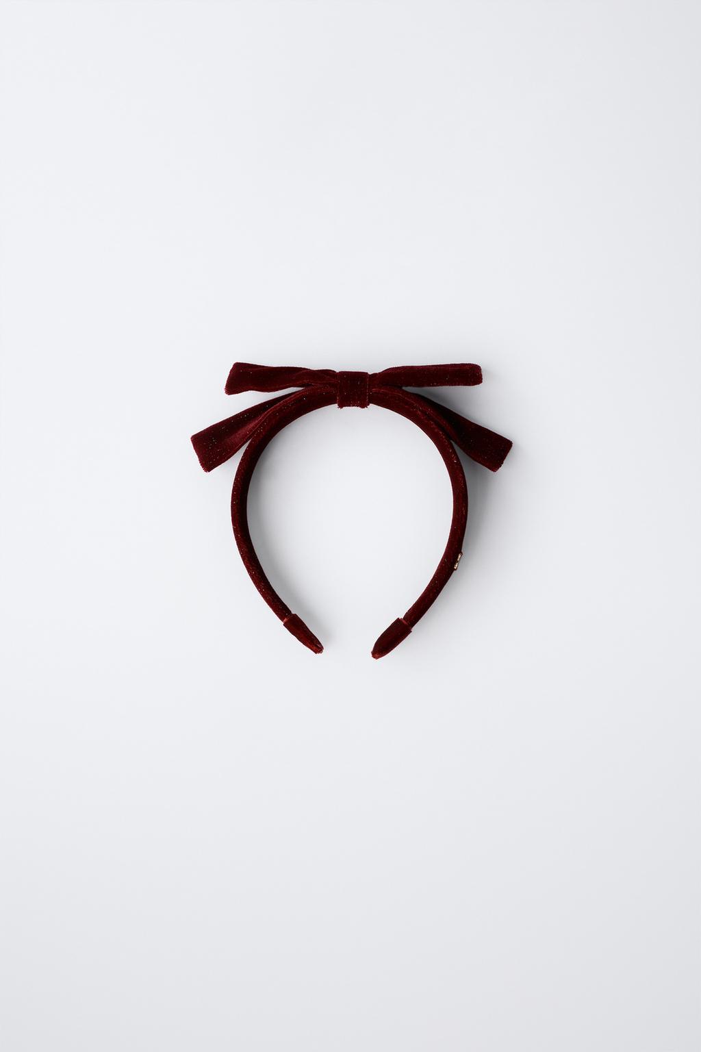 БАРХАТНЫЙ ОБОДОК С БАНТОМ И БЛЕСТКАМИ