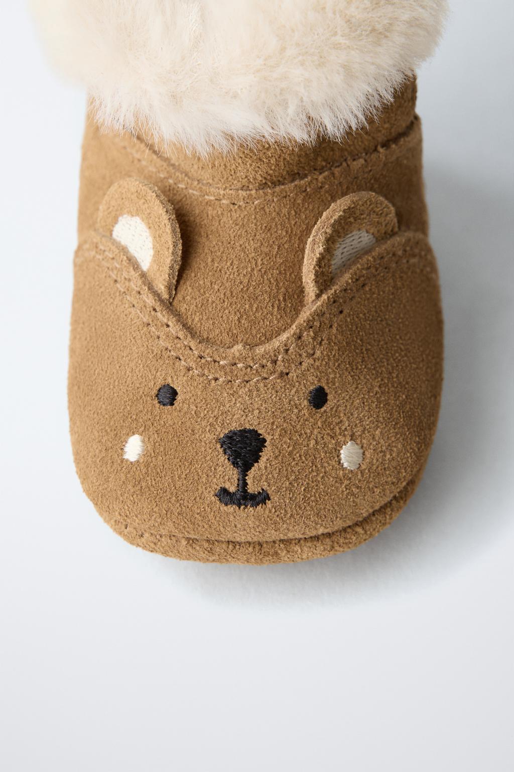 Ботинки с подкладкой в животном принте