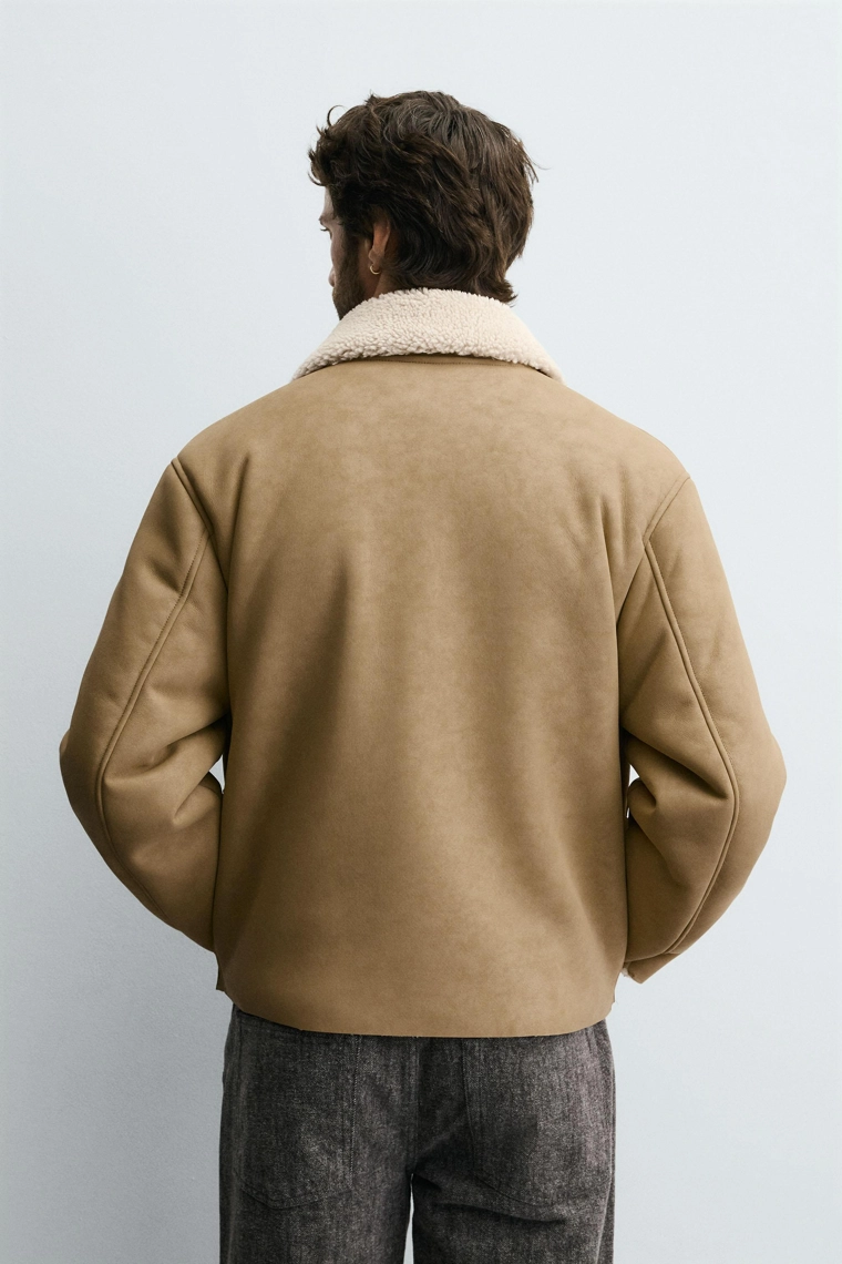 Куртка из искусственной кожи с меховой подкладкой