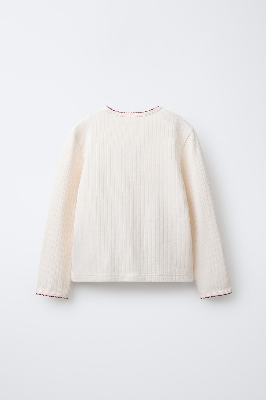 6-14 ЛЕТ/ПИЖАМА «СНЕЖИНКА» С ВЫШИВКОЙ КРЕСТИКОМ И ПОЛОСКАМИ