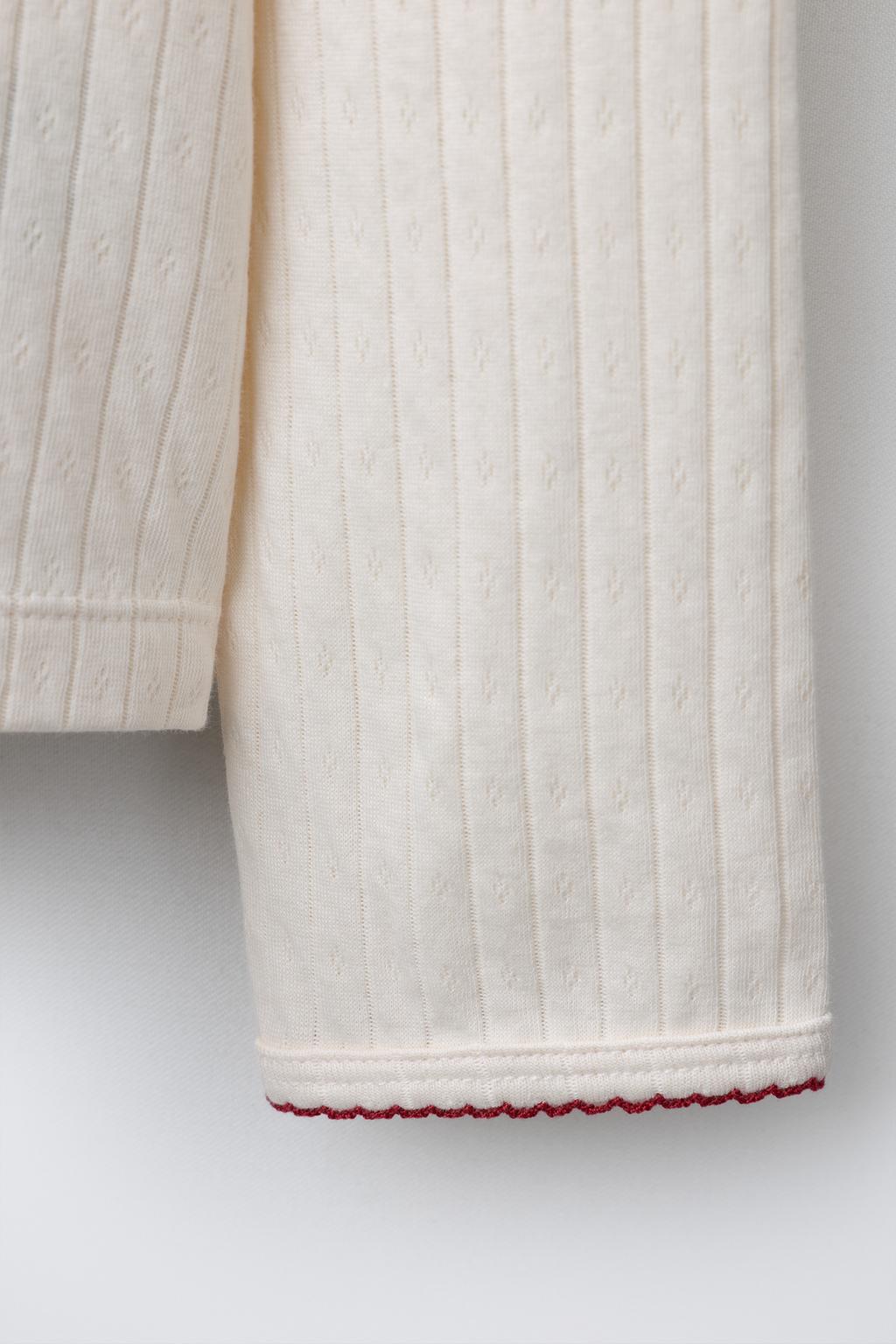 6-14 ЛЕТ/ПИЖАМА «СНЕЖИНКА» С ВЫШИВКОЙ КРЕСТИКОМ И ПОЛОСКАМИ