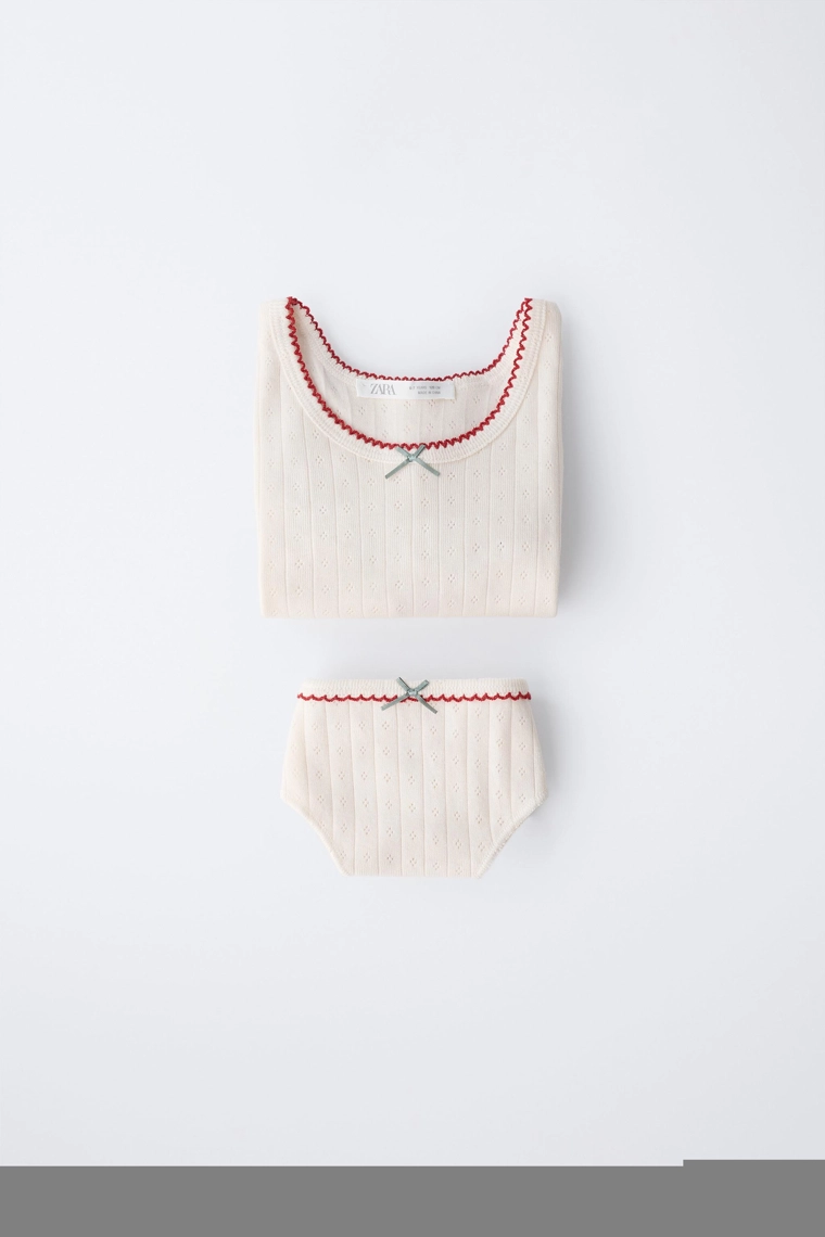 Футболка и трусы ages 6-14 / с точеным узором, 2 шт.