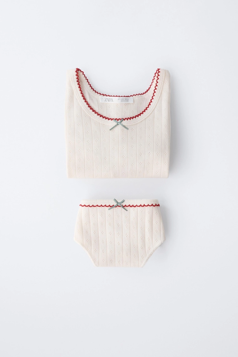 Футболка и трусы ages 6-14 / с точеным узором, 2 шт.