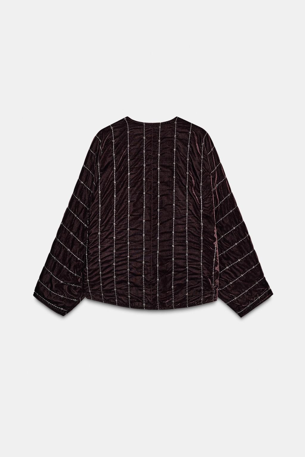 СТЕГАНОЕ БАРХАТНОЕ КИМОНО С БУСИНАМИ