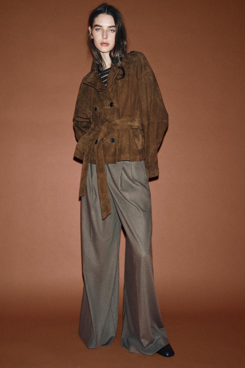 КОРОТКИЙ ТРЕНЧ ИЗ ЗАМШИ — ZW COLLECTION LIMITED EDITION