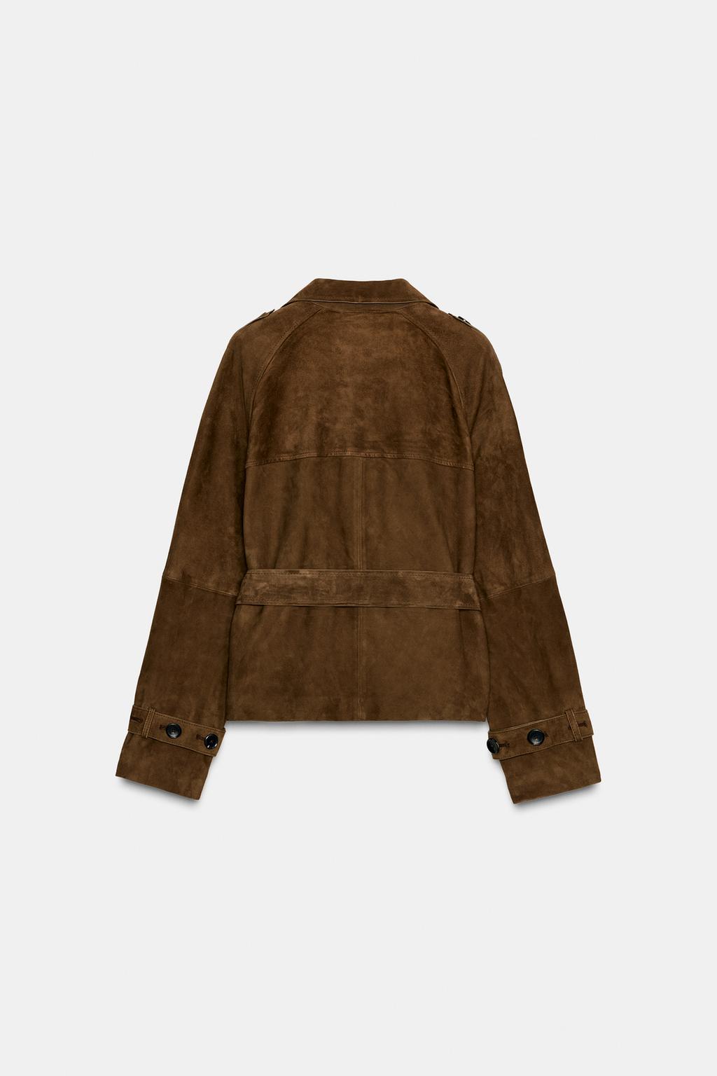 КОРОТКИЙ ТРЕНЧ ИЗ ЗАМШИ — ZW COLLECTION LIMITED EDITION