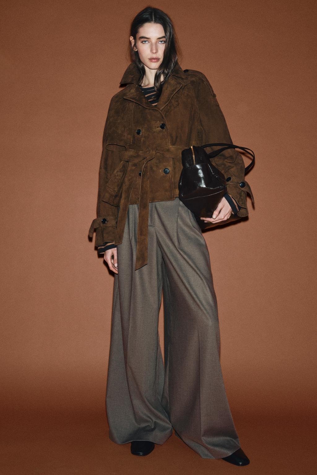 КОРОТКИЙ ТРЕНЧ ИЗ ЗАМШИ — ZW COLLECTION LIMITED EDITION