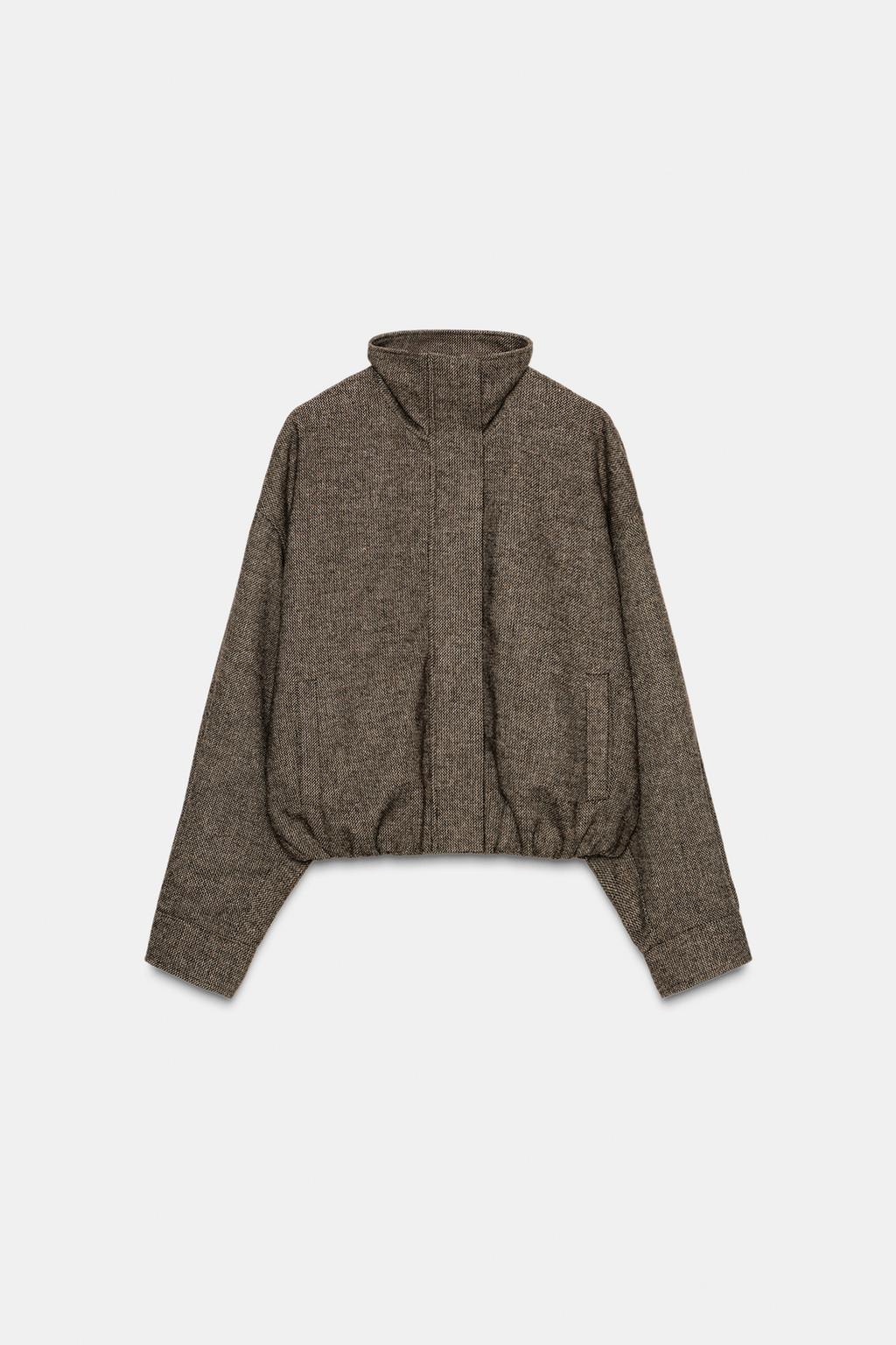 КУРТКА В ЕЛОЧКУ ИЗ СМЕСОВОЙ ШЕРСТИ