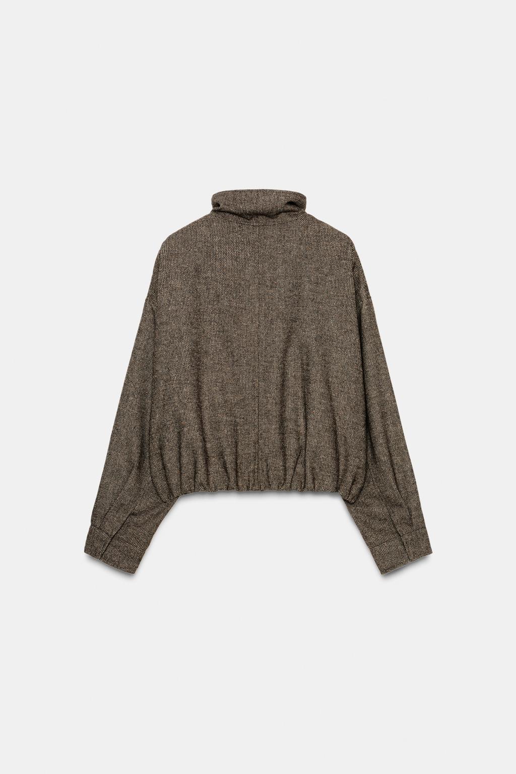 КУРТКА В ЕЛОЧКУ ИЗ СМЕСОВОЙ ШЕРСТИ