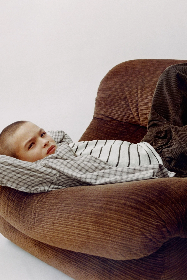 Рубашка из фланели в клетку с карманом