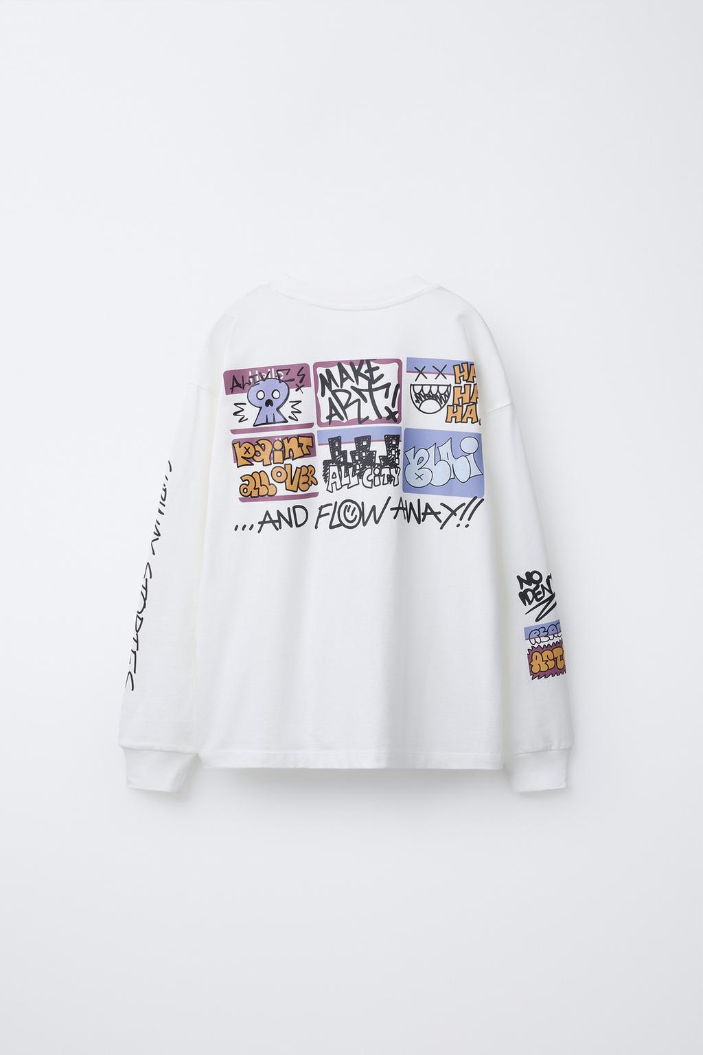 ФУТБОЛКА С ПРИНТОМ ГРАФФИТИ