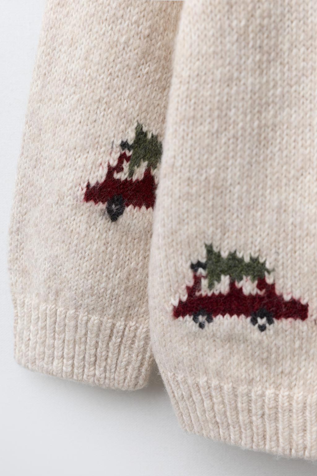 СВИТЕР С ПРИНТОМ «МАШИНКИ И ДЕРЕВЬЯ»