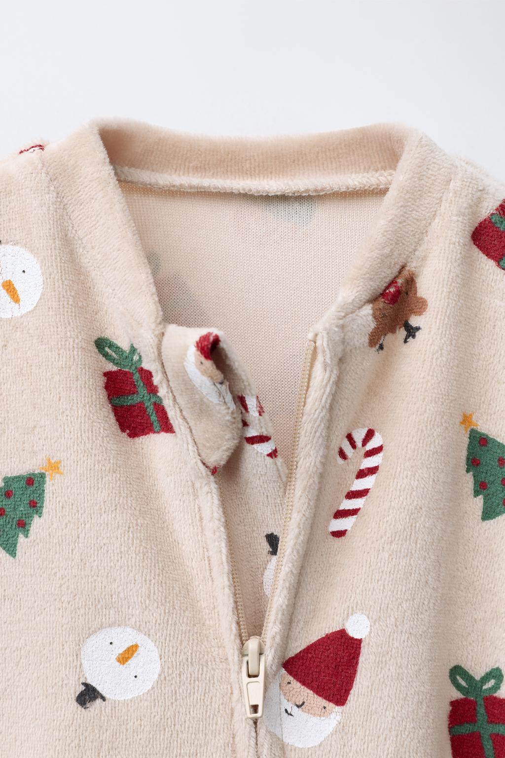 Детский комбинезон из вельвета санта