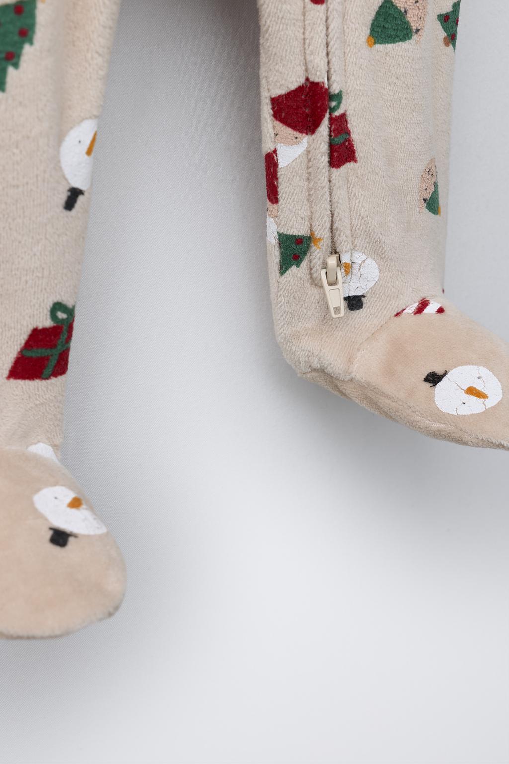 Детский комбинезон из вельвета санта