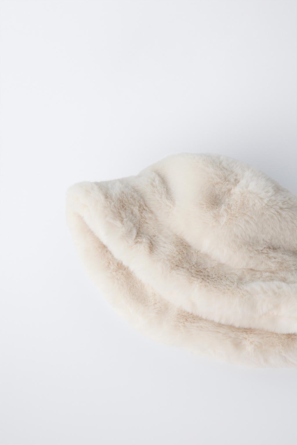 Шляпа-ведро из искусственного меха