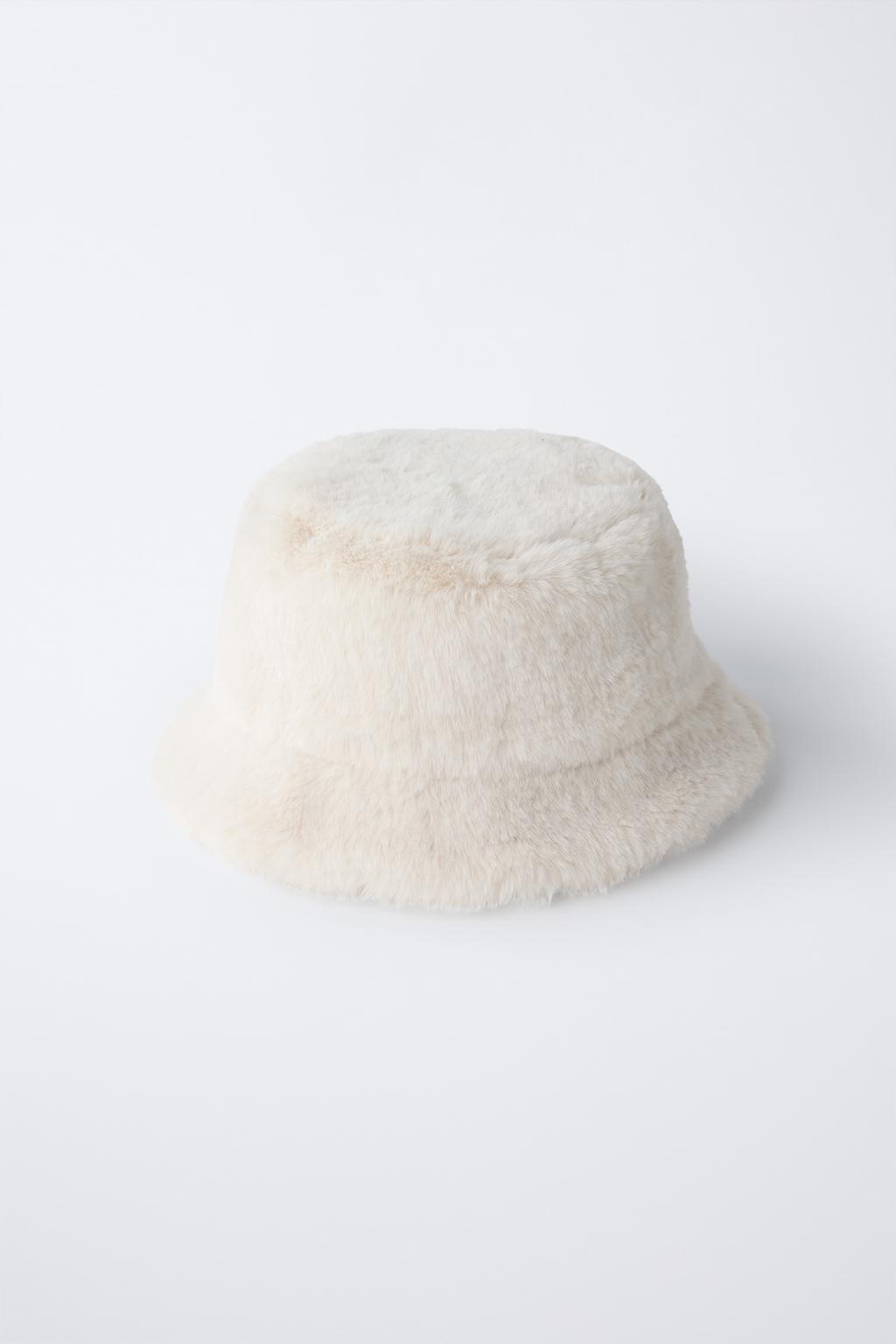 Шляпа-ведро из искусственного меха