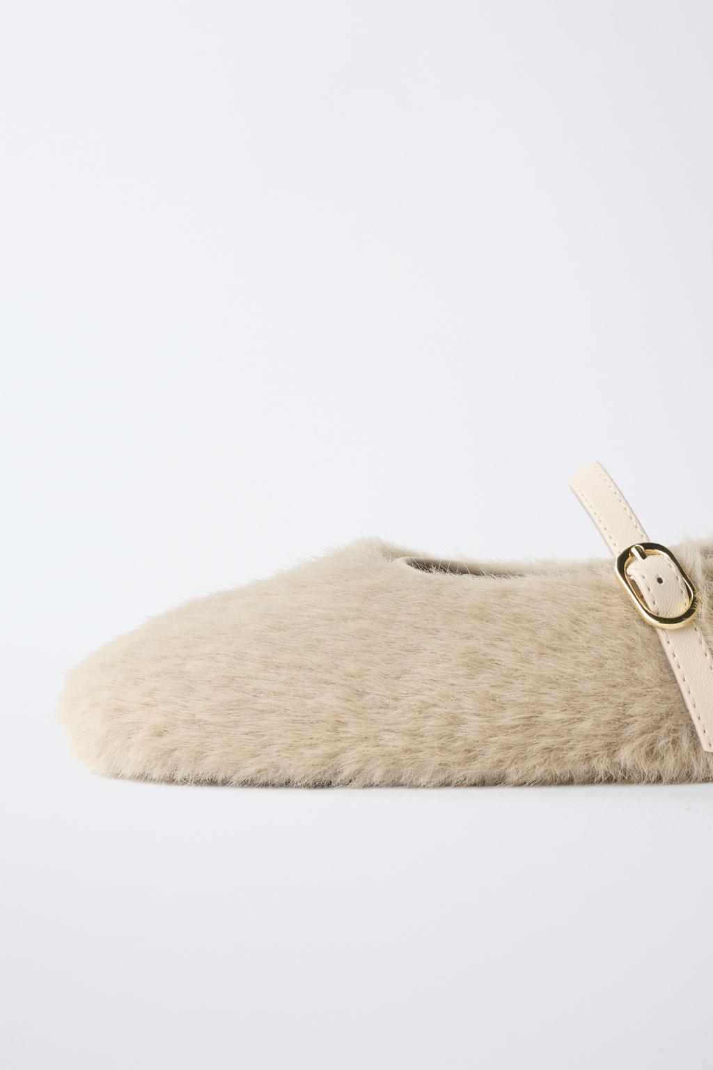 БАЛЕТКИ ИЗ ИСКУССТВЕННОГО МЕХА