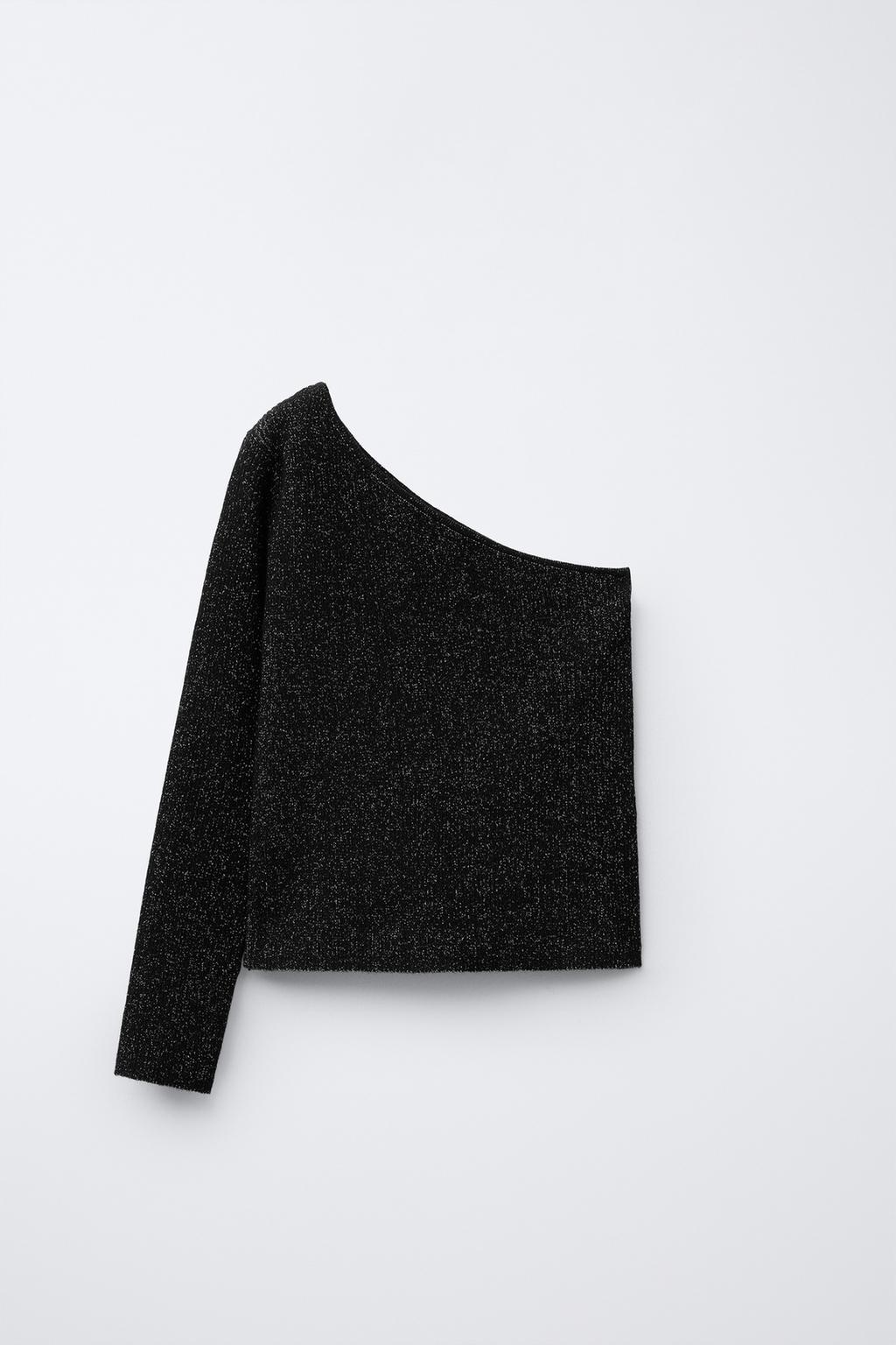 АСИММЕТРИЧНЫЙ СВИТЕР С БЛЕСТЯЩИМИ ДЕТАЛЯМИ