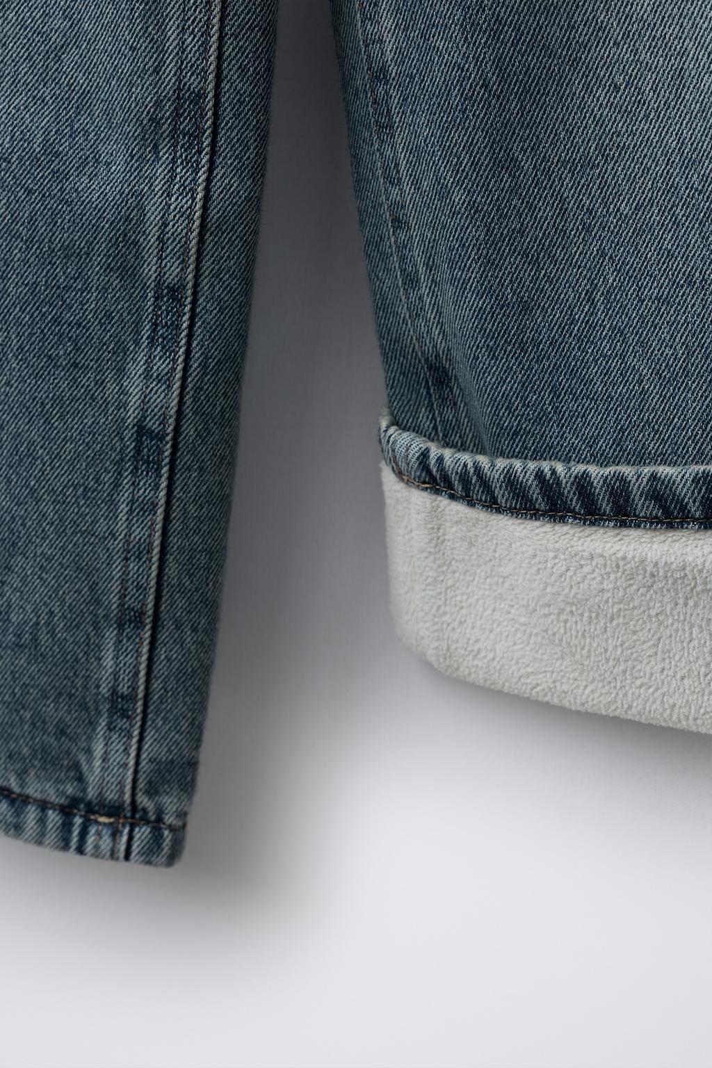 ДЖИНСЫ WIDE LEG С ФЛИСОВОЙ ПОДКЛАДКОЙ