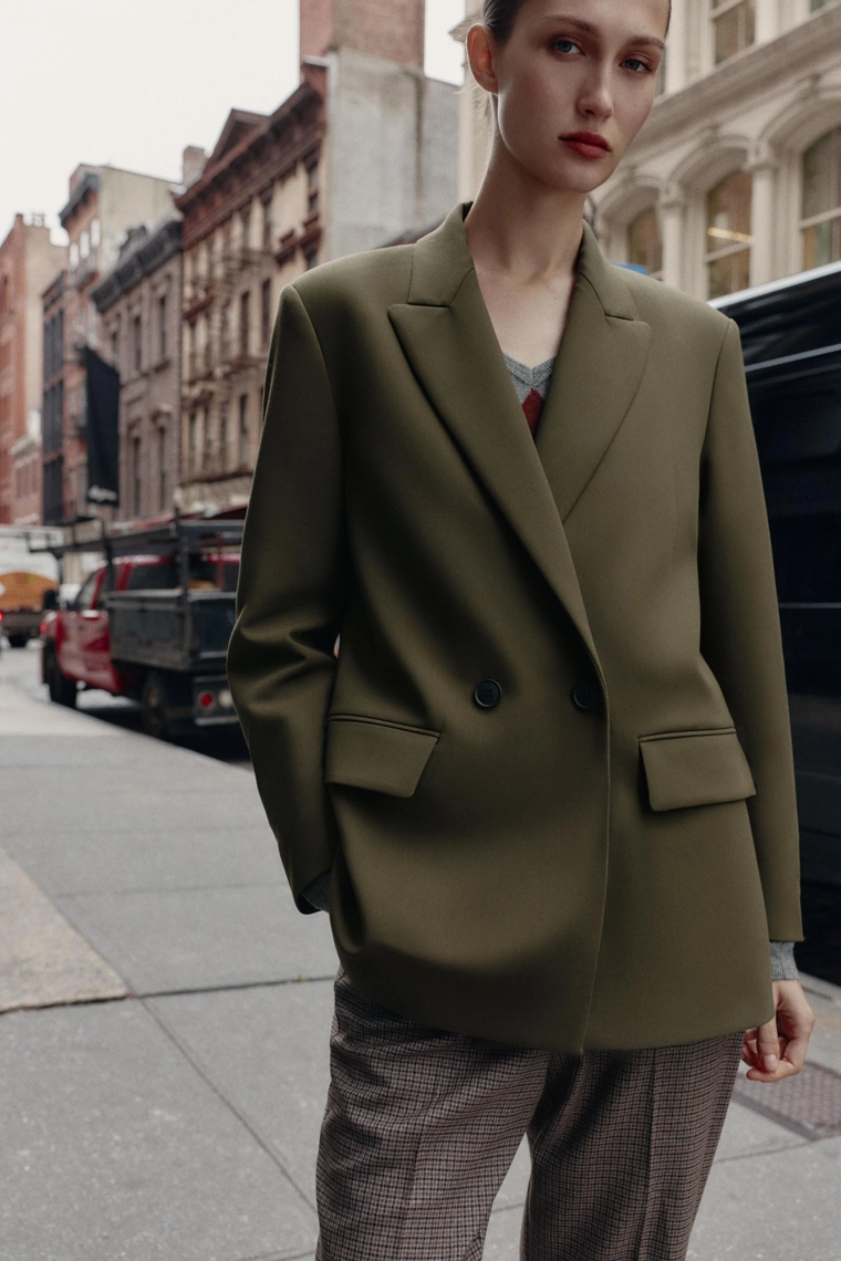 Пиджак с лацканами двубортный oversized