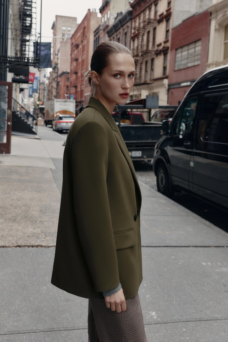 Пиджак с лацканами двубортный oversized