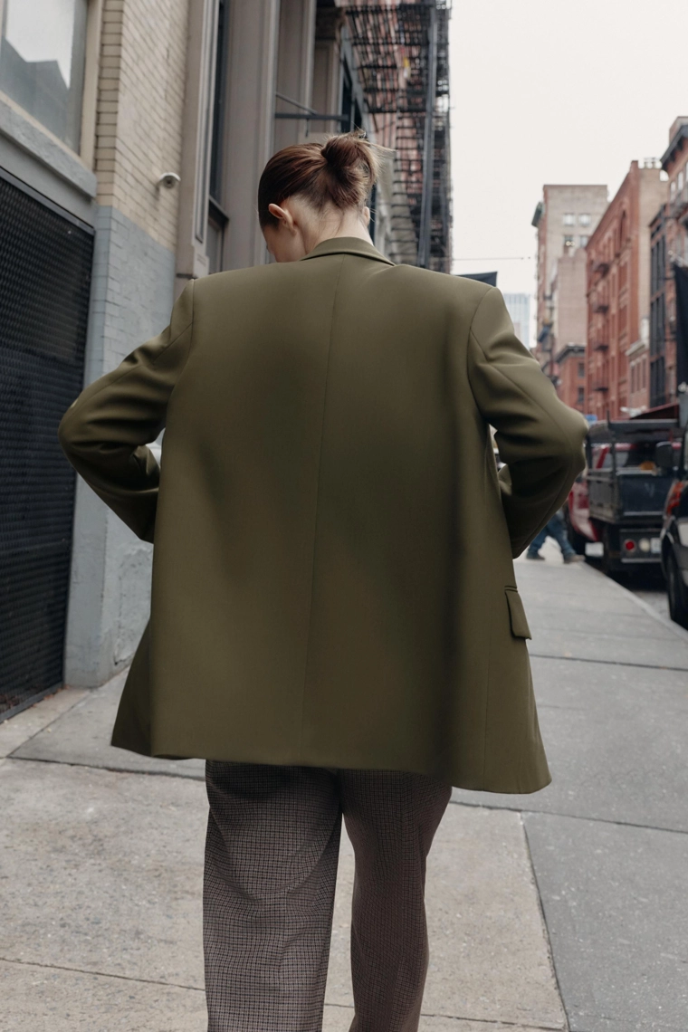 Пиджак с лацканами двубортный oversized