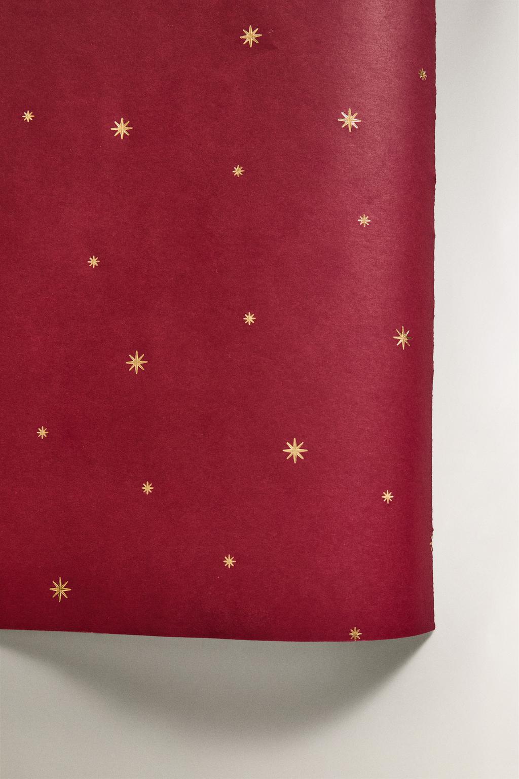 Подарочная бумага с рождественской звездой