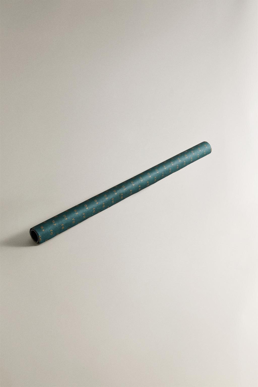 Праздничная глянцевая упаковочная бумага с цветочным узором