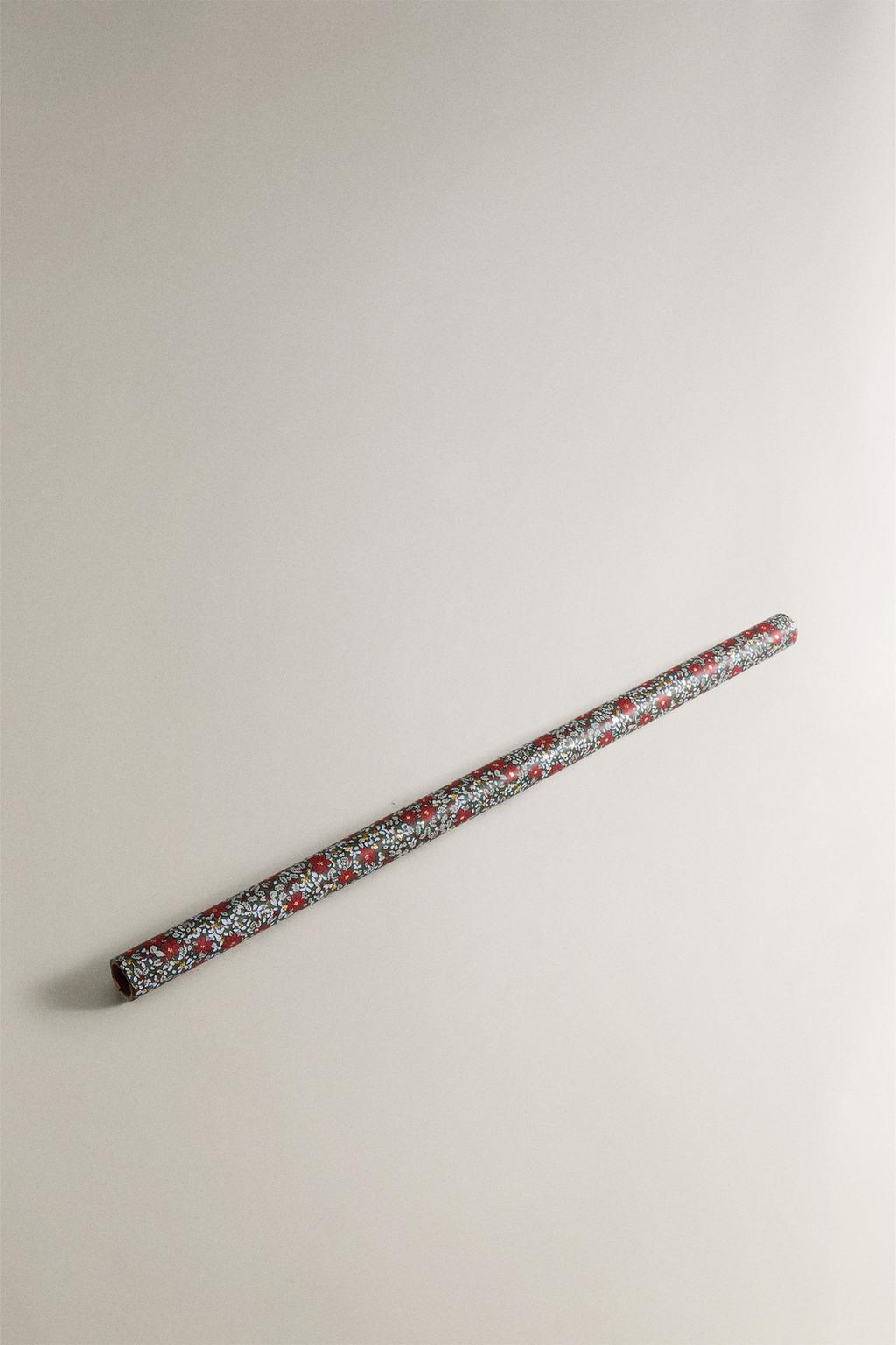 Папка для упаковки подарков с рождественским цветочным узором