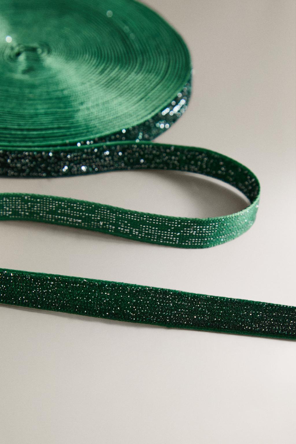 Блестящий бархатная рождественская лента для подарков