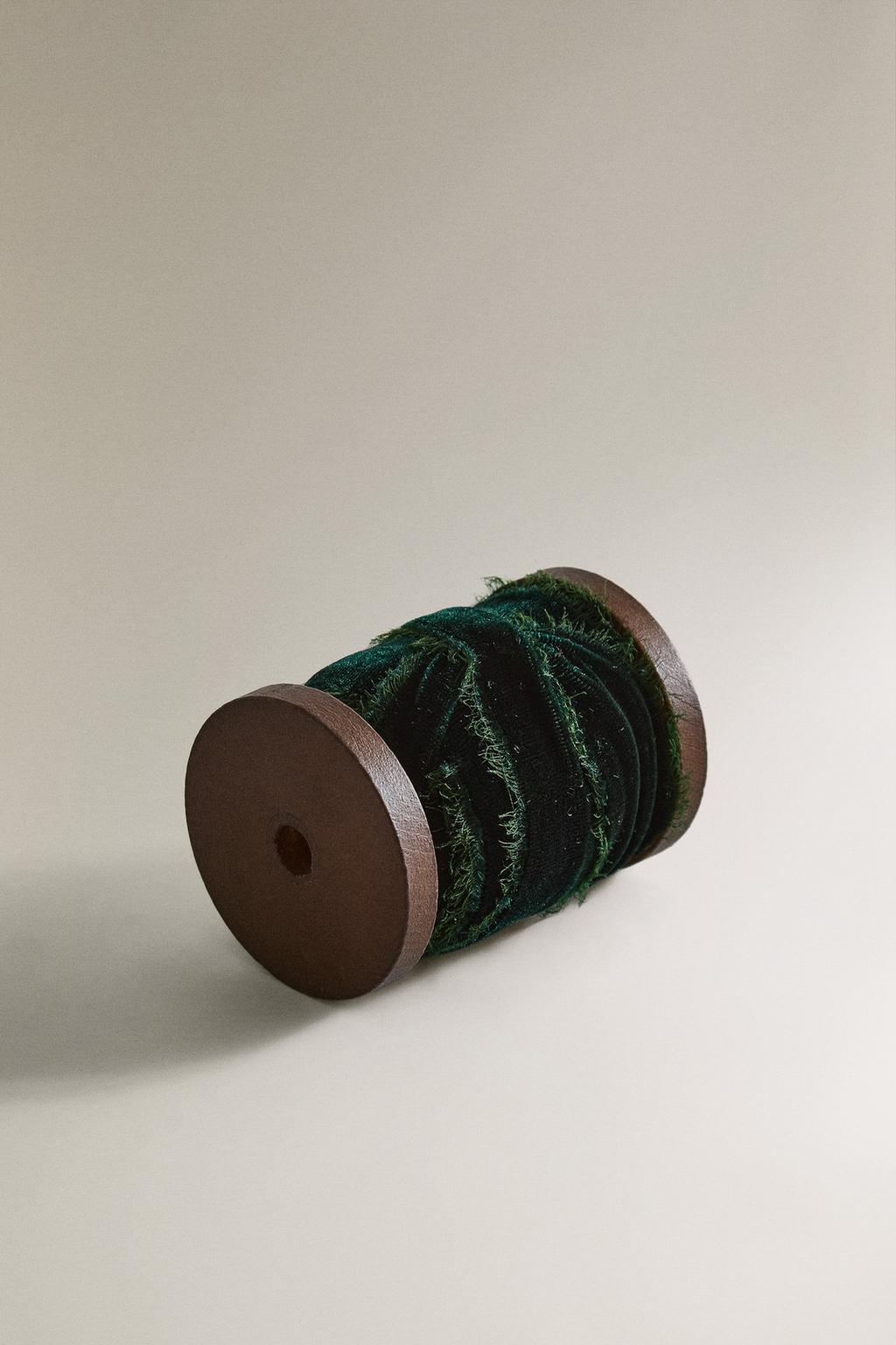 Лента из замши frayed velvet christmas gift